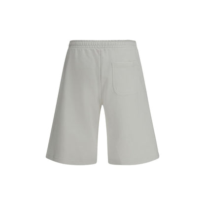 Diesel White Cotton Bermuda Shorts