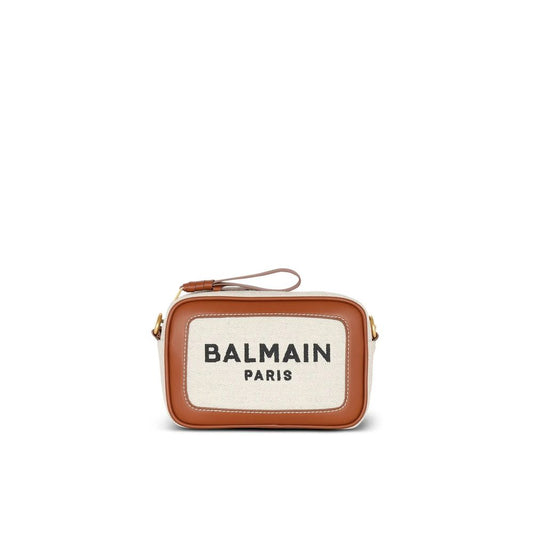 Balmain Brown Cotton Crossbody Bag