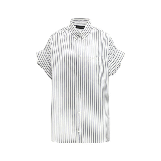 Balenciaga White Cotton Shortsleeve Shirt