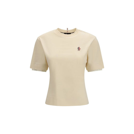 Moncler Grenoble Beige Cotton T-Shirt