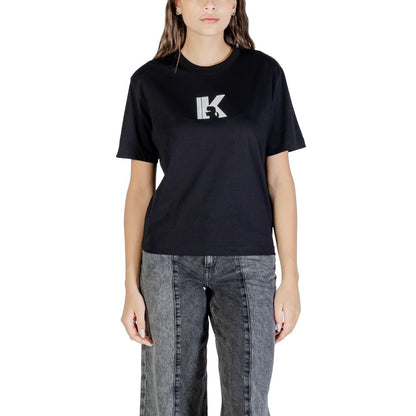 Karl Lagerfeld Black Cotton T-Shirt
