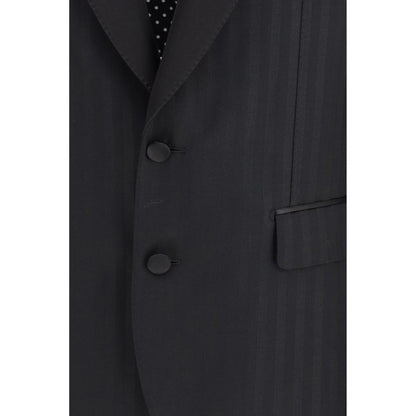 Dolce & Gabbana Black Fleece Wool Blazer