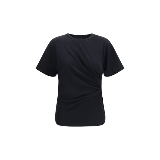 PINKO Black Cotton T-Shirt