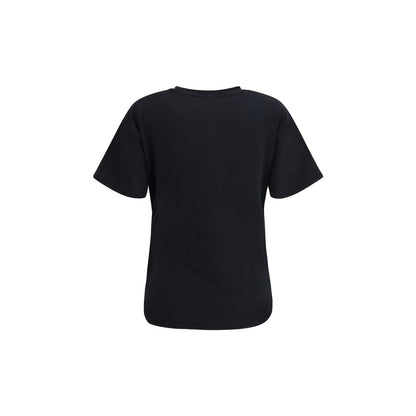 PINKO Black Cotton T-Shirt
