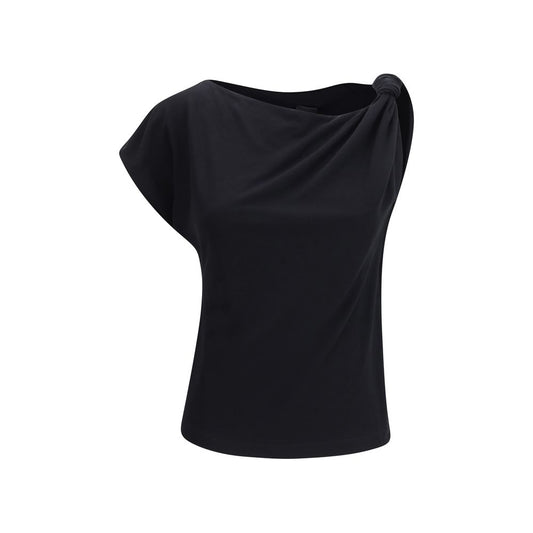 PINKO Black Cotton T-Shirt