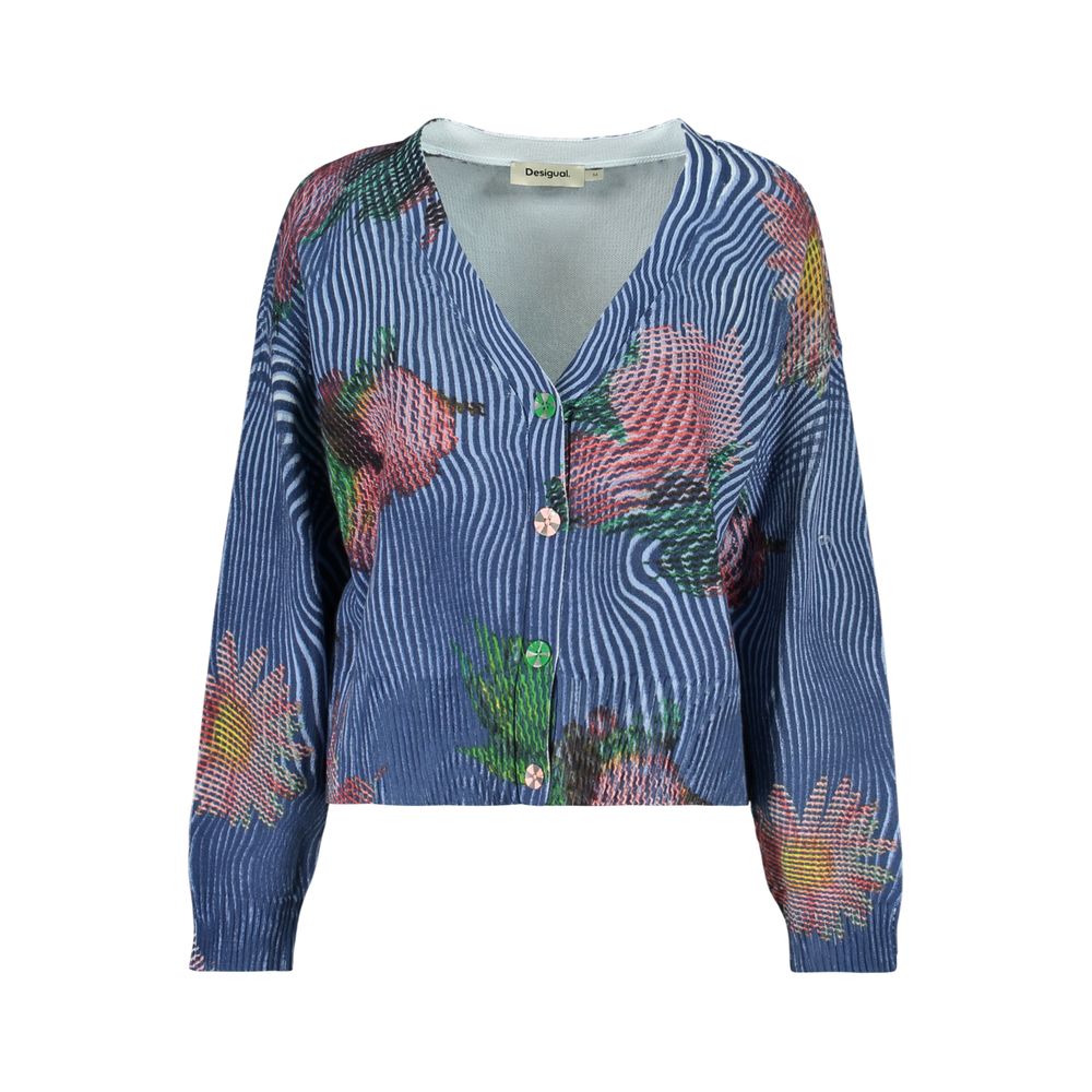 Desigual Blu Cotton Woman Sweater