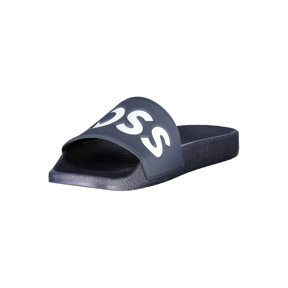 Hugo Boss Blue Polyurethane Men Slipper