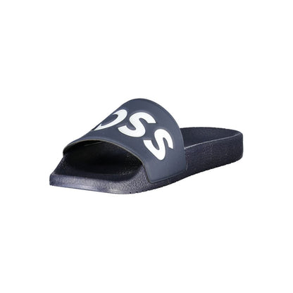 Hugo Boss Blue Polyurethane Men Slipper