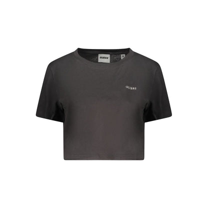 Guess Jeans Black Cotton Women T-Shirt