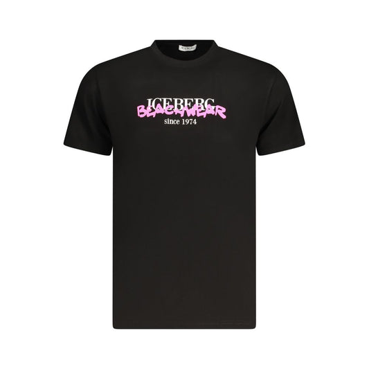 Iceberg Black Cotton Men T-Shirt