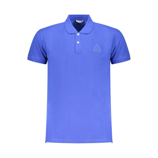 Iceberg Blue Cotton Mens Polo Shirt