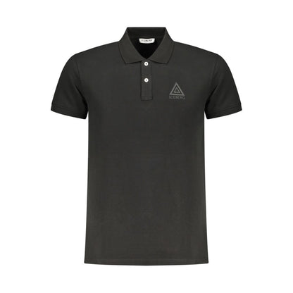 Iceberg Black Cotton Men Polo Shirt