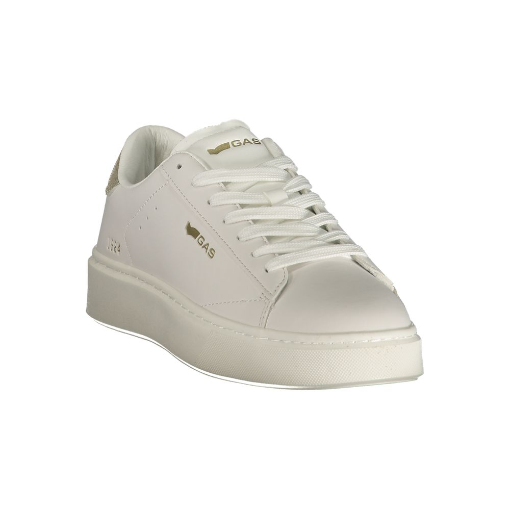 Gas White Polyester Athletic Sneakers