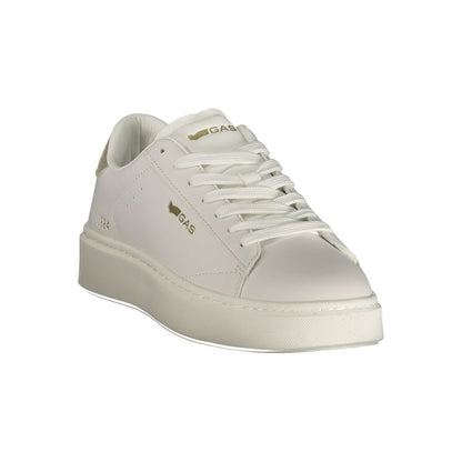 Gas White Polyester Athletic Sneakers