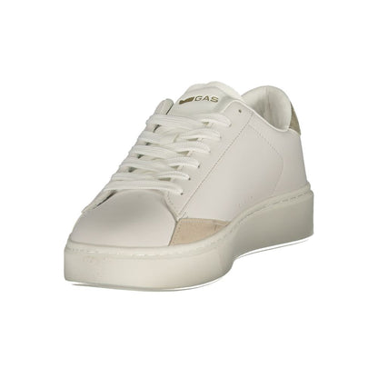 Gas White Polyester Athletic Sneakers