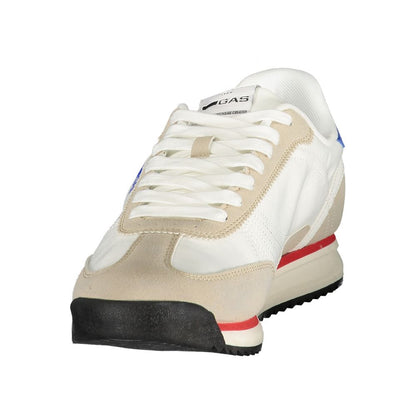 Gas White Polyester Athletic Sneakers