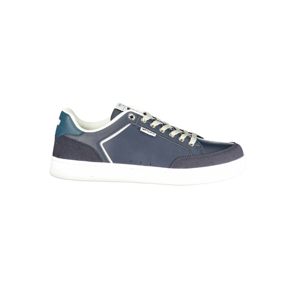 Gas Blue Polyester Athletic Sneakers