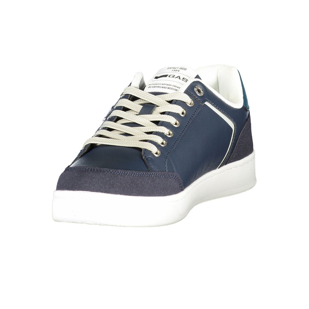 Gas Blue Polyester Athletic Sneakers
