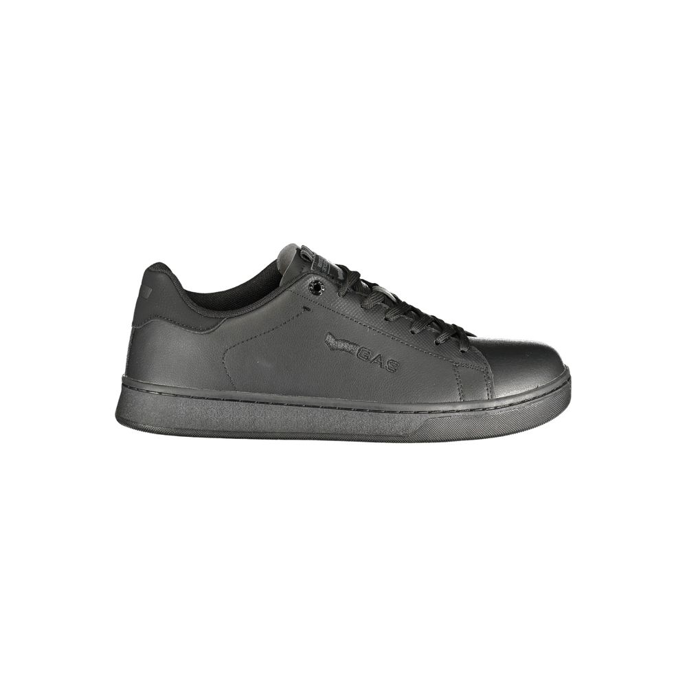 Gas Black Polyester Athletic Sneakers