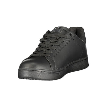 Gas Black Polyester Athletic Sneakers