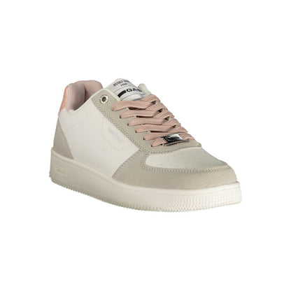 Gas White Polyester Athletic Sneakers