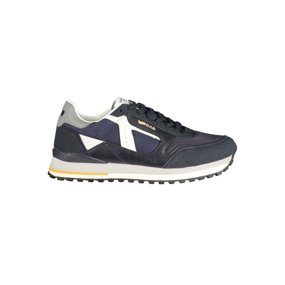 Gas Blue Polyester Athletic Sneakers