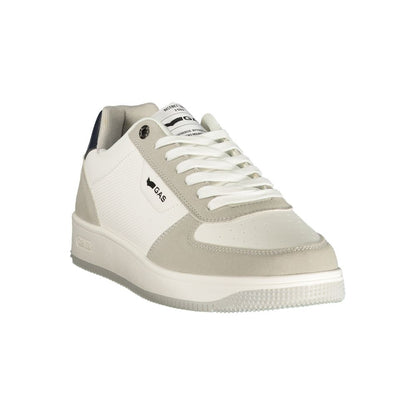 Gas White Polyester Athletic Sneakers