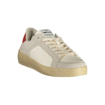 Gas White Polyester Athletic Sneakers