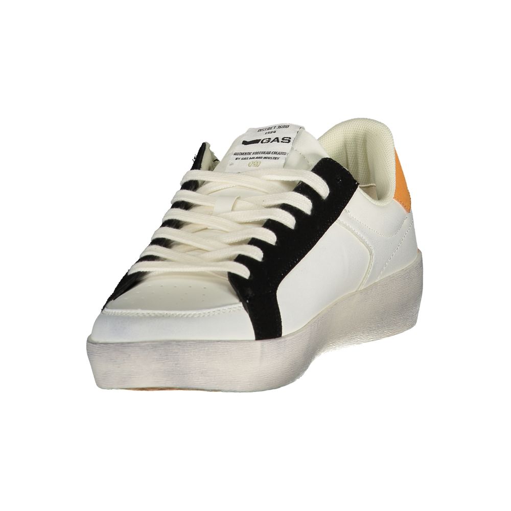 Gas White Polyester Athletic Sneakers