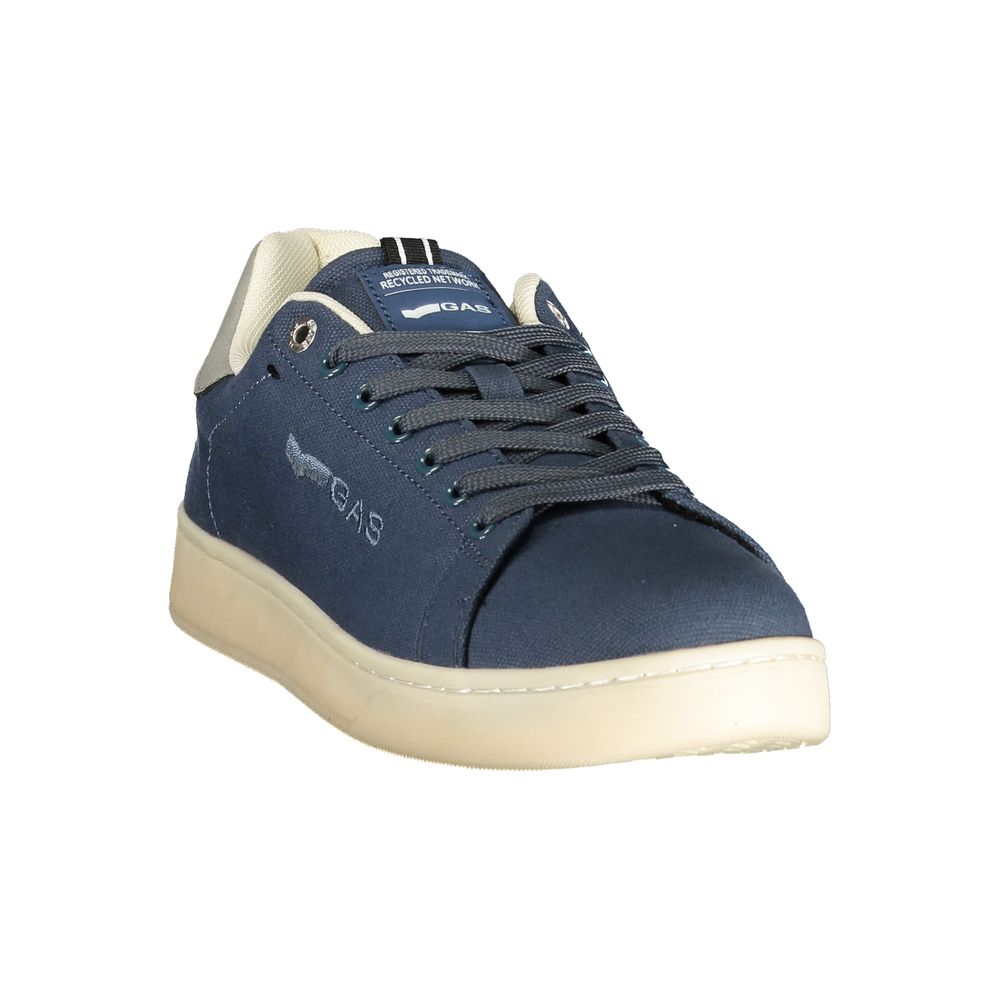 Gas Blue Polyester Athletic Sneakers