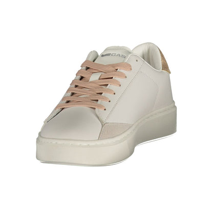 Gas White Polyester Athletic Sneakers