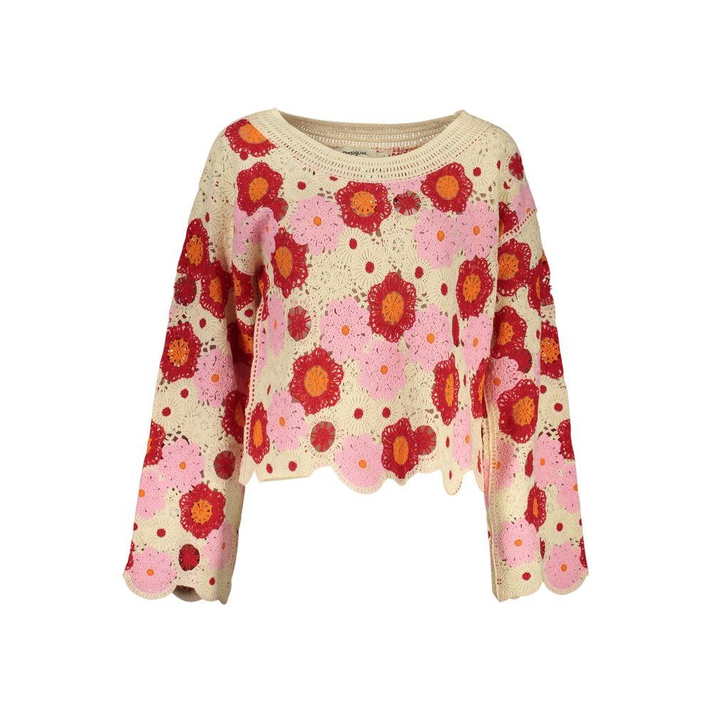 Desigual Beige Cotton Sweatshirt