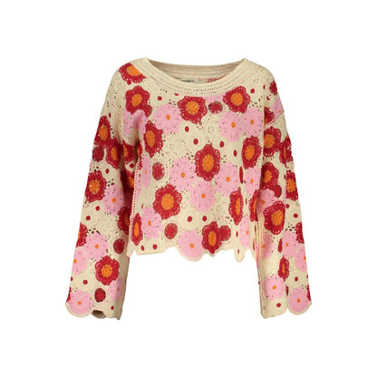 Desigual Beige Cotton Sweatshirt