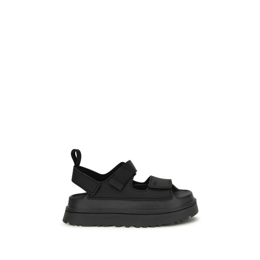UGG Black Recycled Polyester Platform Sandals