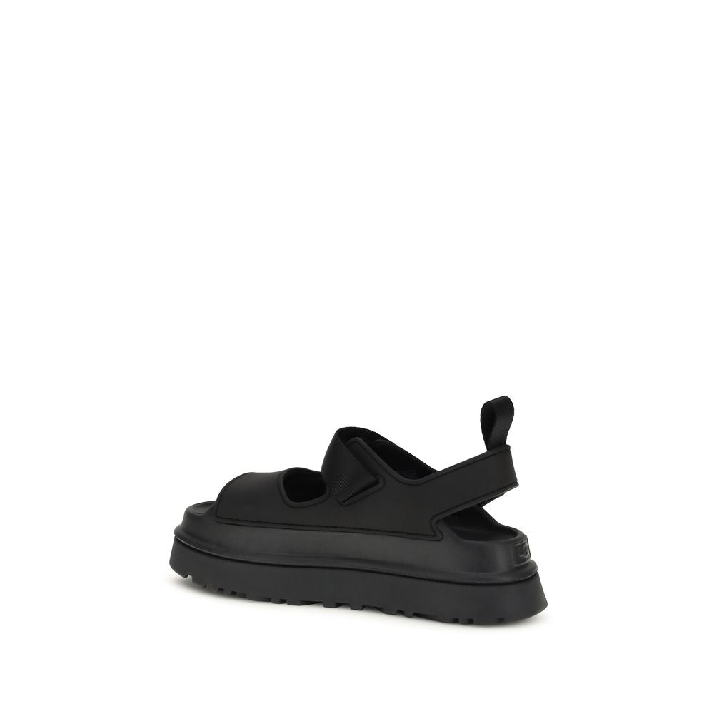 UGG Black Recycled Polyester Platform Sandals