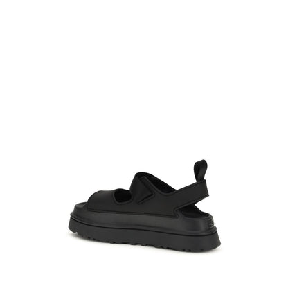 UGG Black Recycled Polyester Platform Sandals