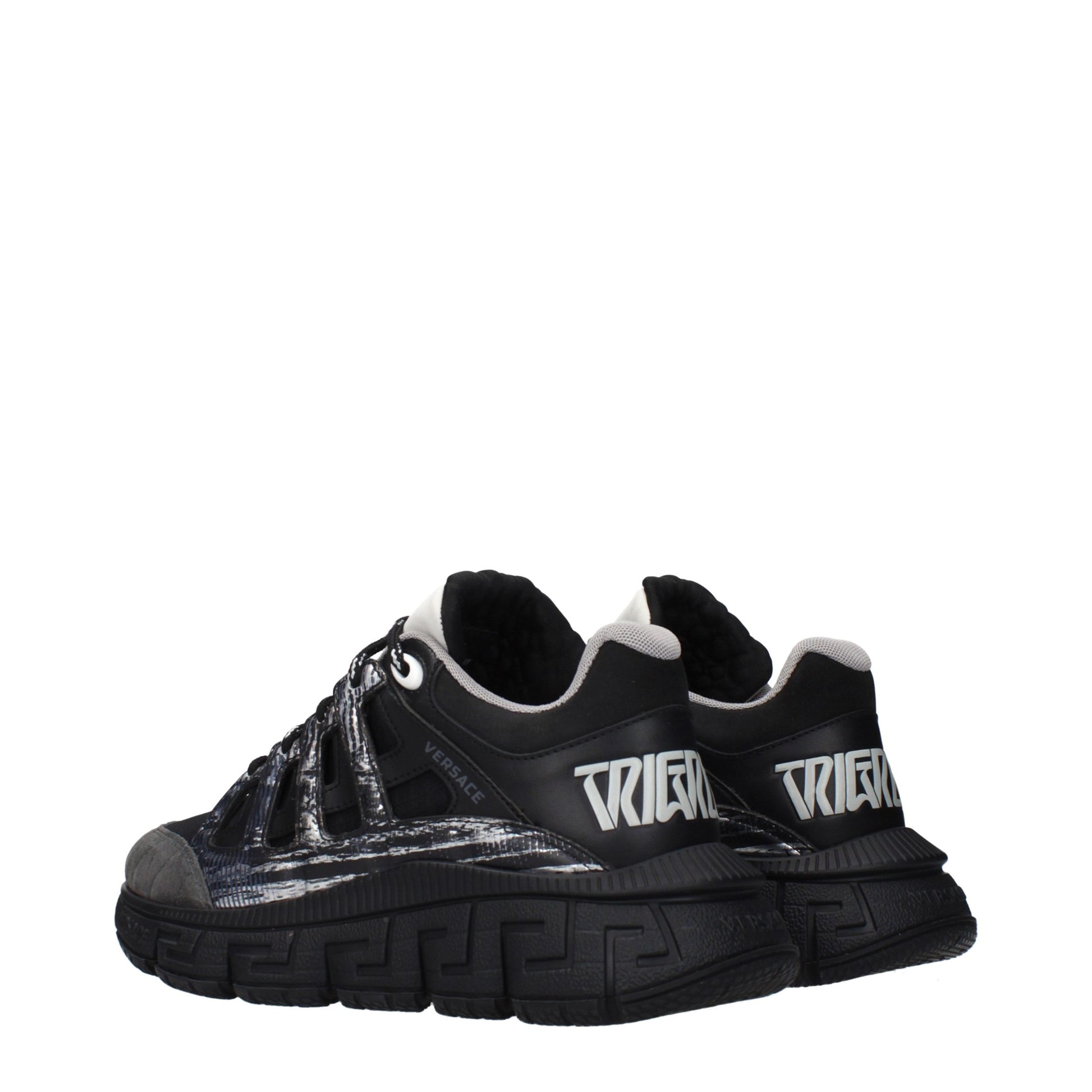 Versace Black Fabric Athletic Sneakers