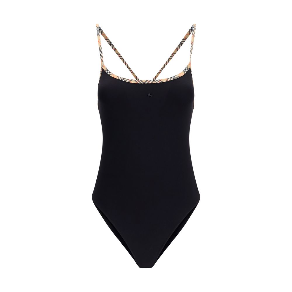 Burberry Black Elastane One-Piece Swimsuit