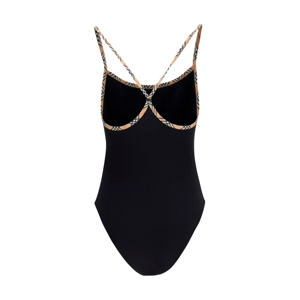 Burberry Black Elastane One-Piece Swimsuit