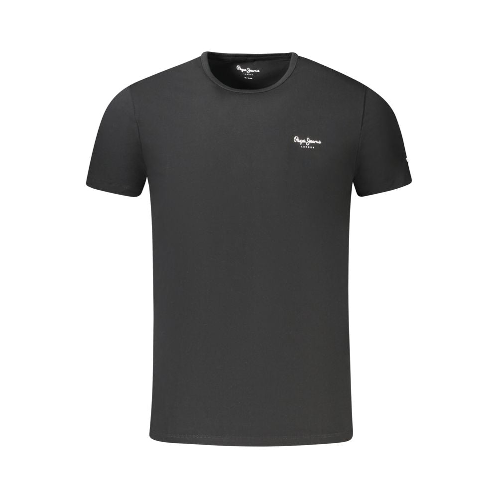 Pepe Jeans Black Cotton Mens T Shirt