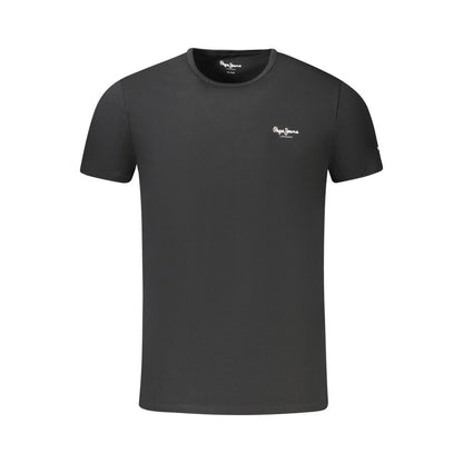 Pepe Jeans Black Cotton Mens T Shirt