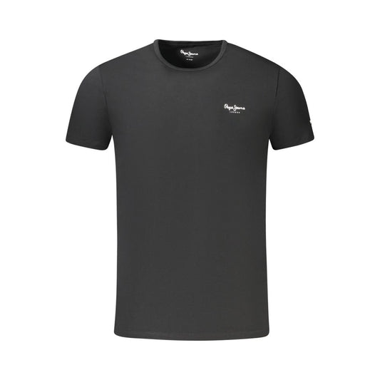 Pepe Jeans Black Cotton Mens T Shirt