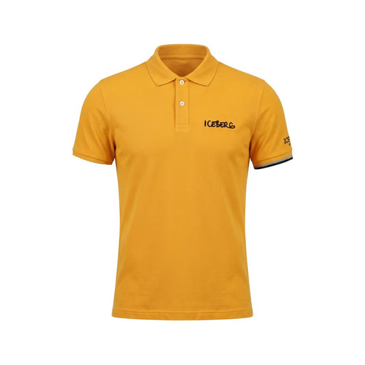 Iceberg Yellow Cotton Men Polo Shirt