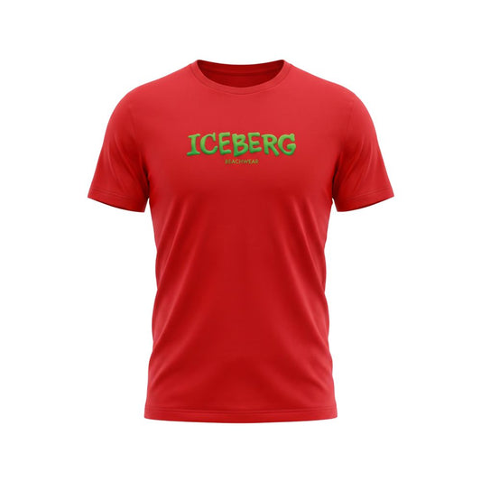 Iceberg Red Cotton Men T-Shirt