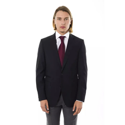 Uominitaliani Black Wool Men's Blazer