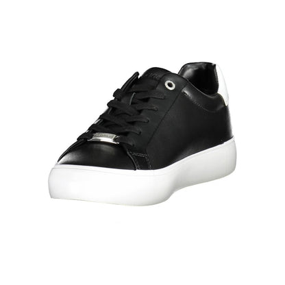 Calvin Klein Black Leather Women Sneakers