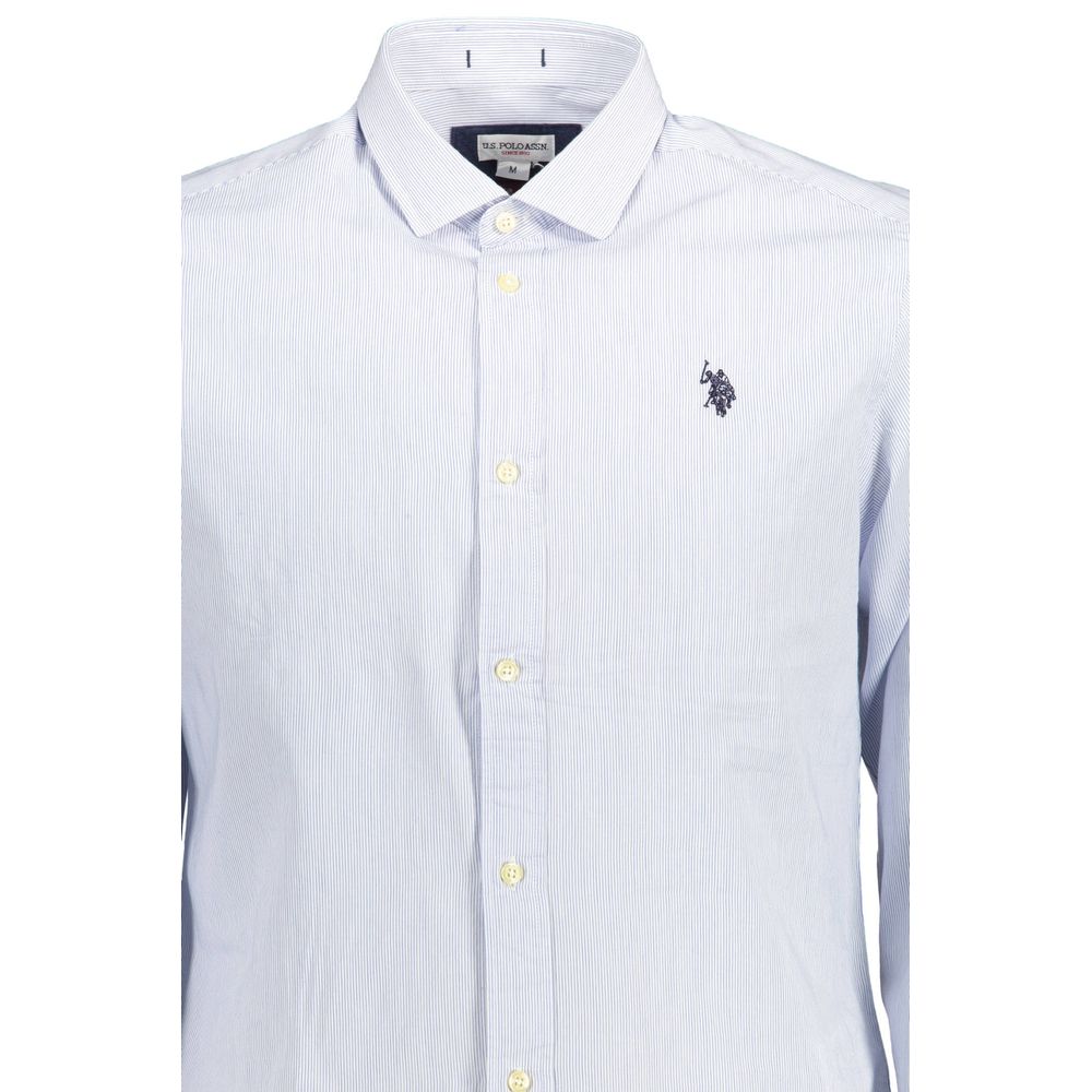U.S. POLO ASSN. Azzurro Cotton Men's Shirt
