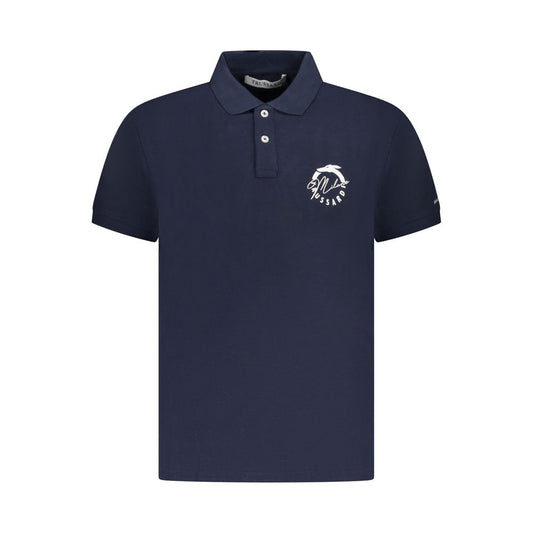Trussardi Blue Cotton Polo Shirt