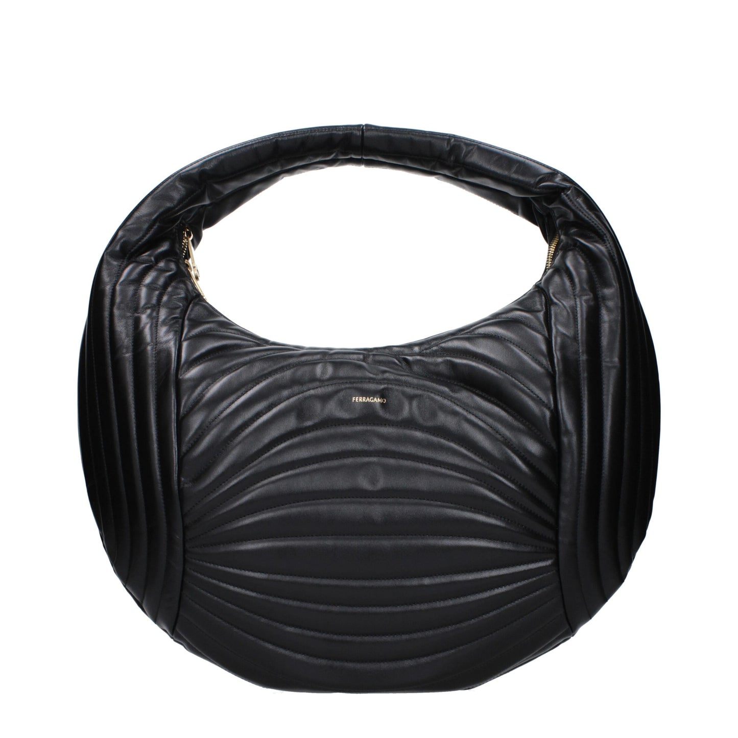Salvatore Ferragamo Black Leather Handbags