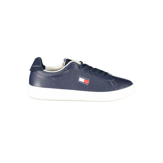 Tommy Hilfiger Blue Leather Men Sneakers